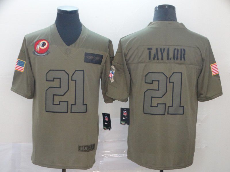 Men Washington Red Skins #21 Taylor Nike Camo 2019 Salute to Service Limited NFL Jerseys
